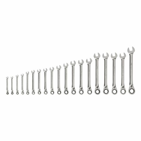 TEKTON Reversible 12-Point Ratcheting Combination Wrench Set, 19-Piece 6-24 mm WRC94003